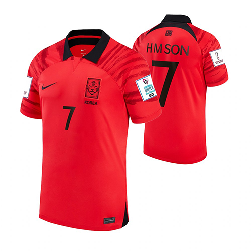 Camisa de time de futebol Coreia do Sul Son Heung-min #7 Replicas 1º Equipamento Mundo 2022 Manga Curta